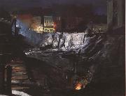 George Bellows Excavation at Night (mk43) Norge oil painting reproduction
